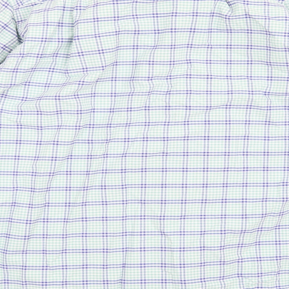Boden Mens Green Check   Button-Up Size 16