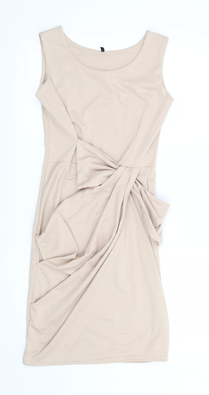 Preworn Womens Beige Shift Size 10