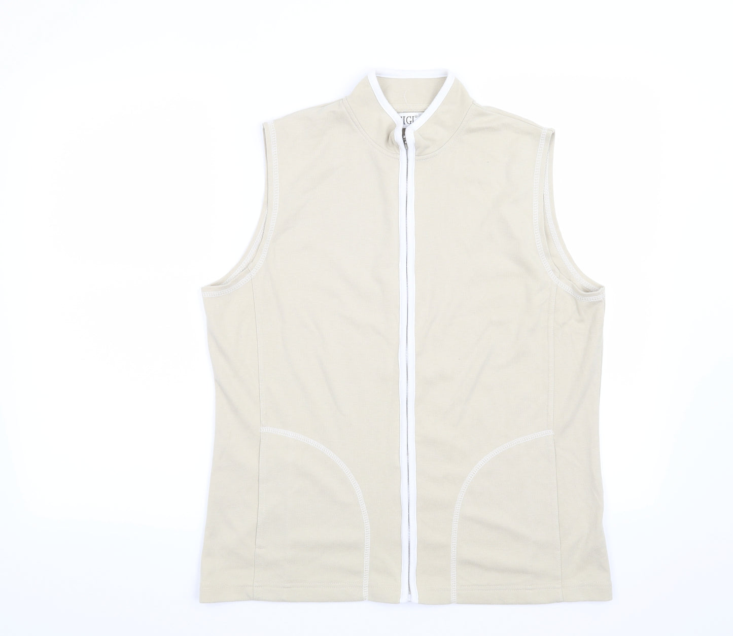 TIGI Womens Beige   Gilet Jacket Size 14