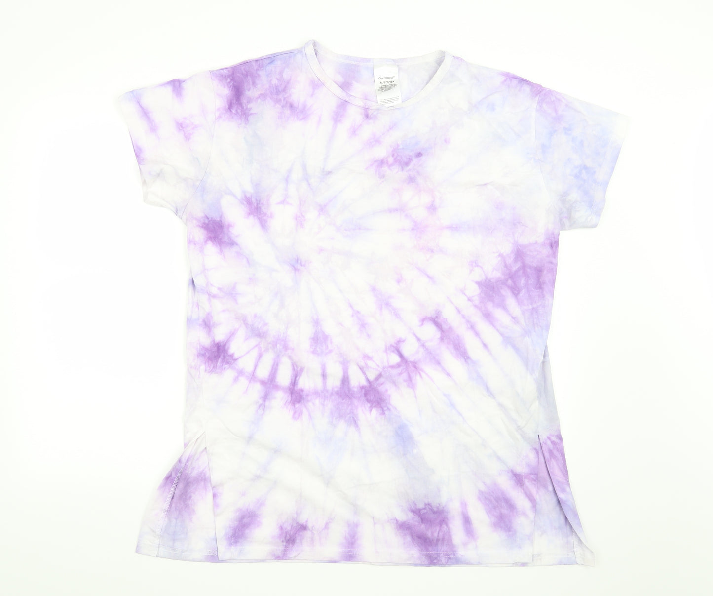 Germinate Mens Purple Geometric   T-Shirt Size M