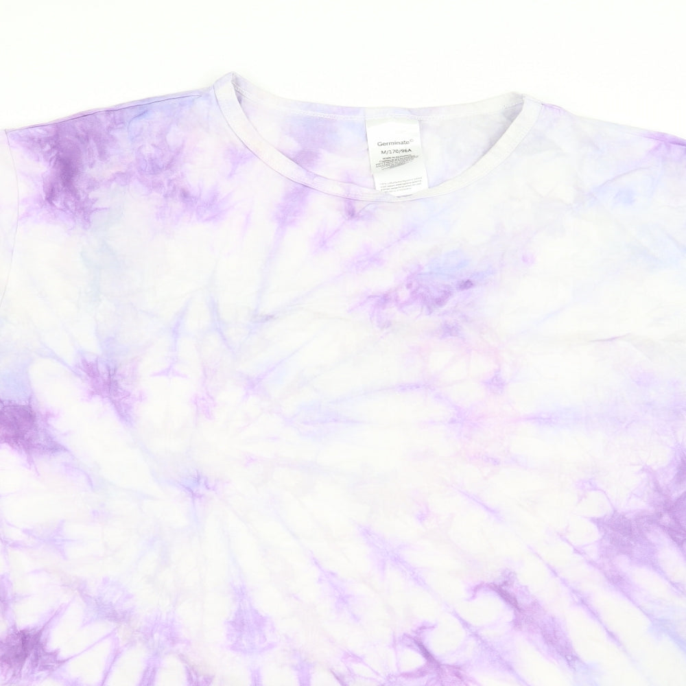 Germinate Mens Purple Geometric   T-Shirt Size M