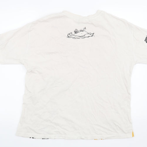 Zara Womens White   Basic T-Shirt Size L  - Disney The Jungle Book