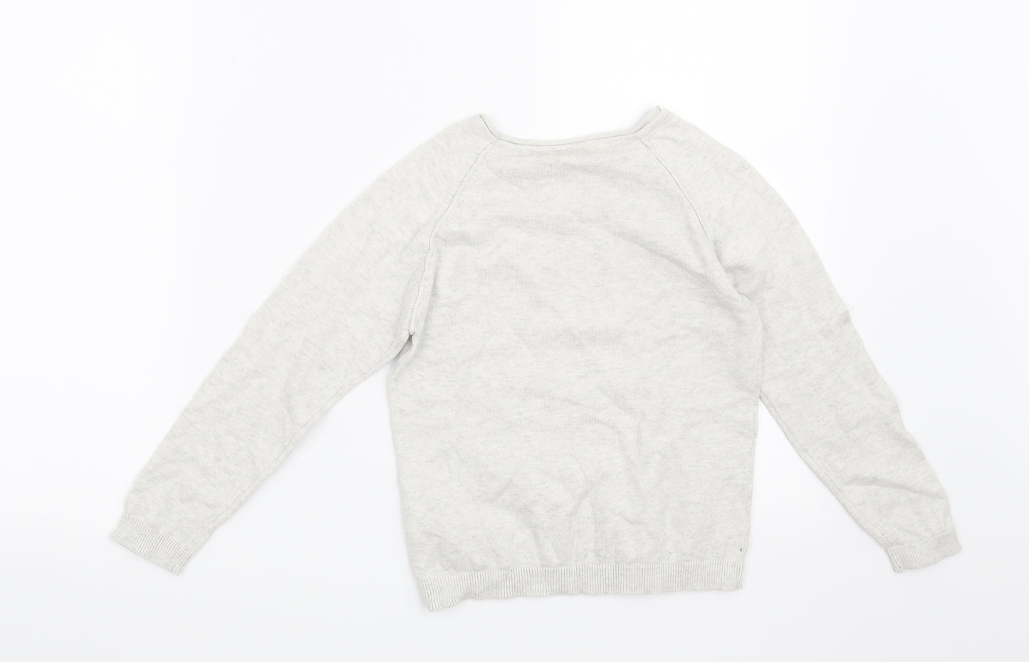 Preworn Girls Grey   Pullover Jumper Size 8 Years  - J'avoue