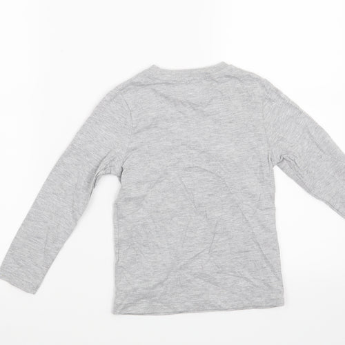 Marks and Spencer Boys Grey   Basic T-Shirt Size 4-5 Years  - Christmas Dinosaur