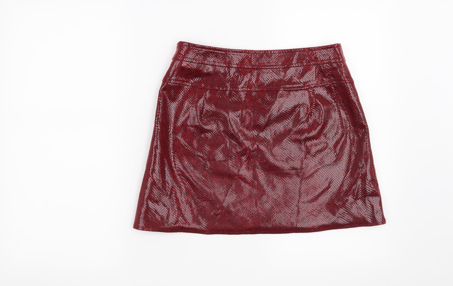 Zara Womens Red Animal Print  Mini Skirt Size S