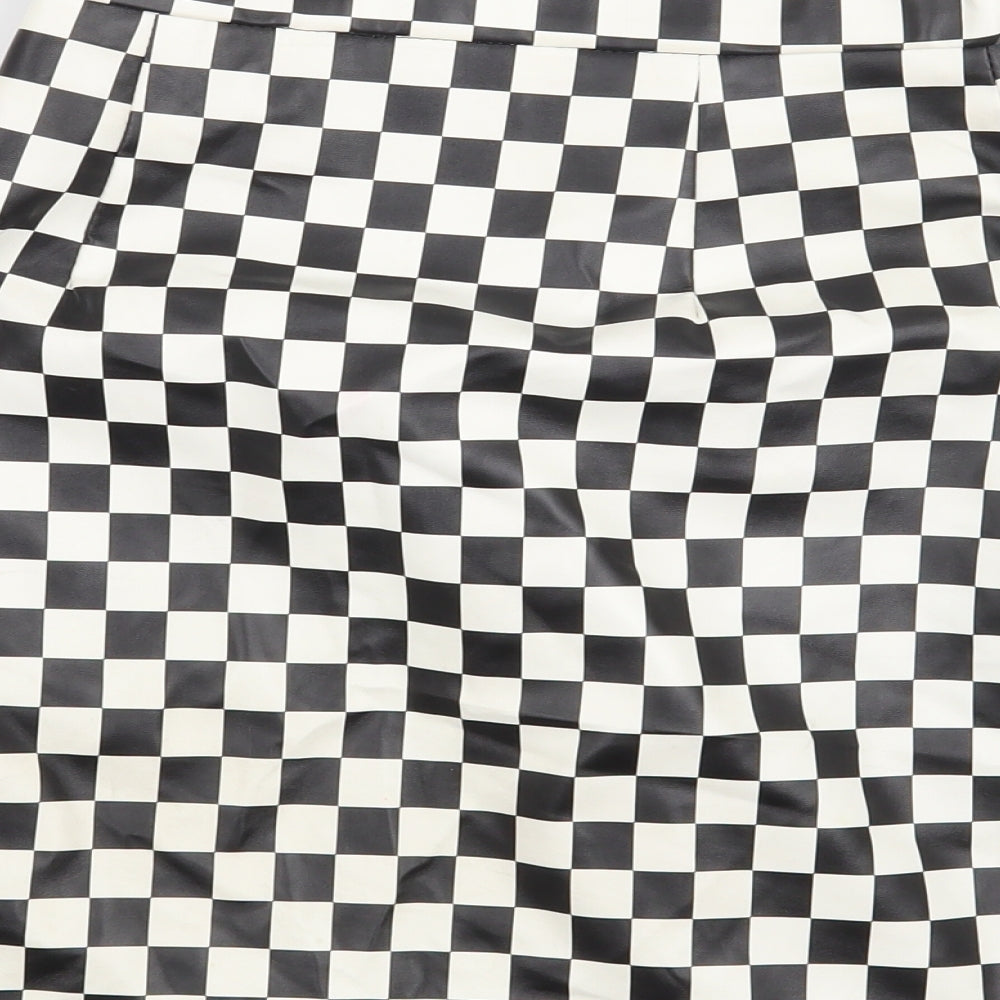 Daisy Street Womens White Check  Mini Skirt Size 6