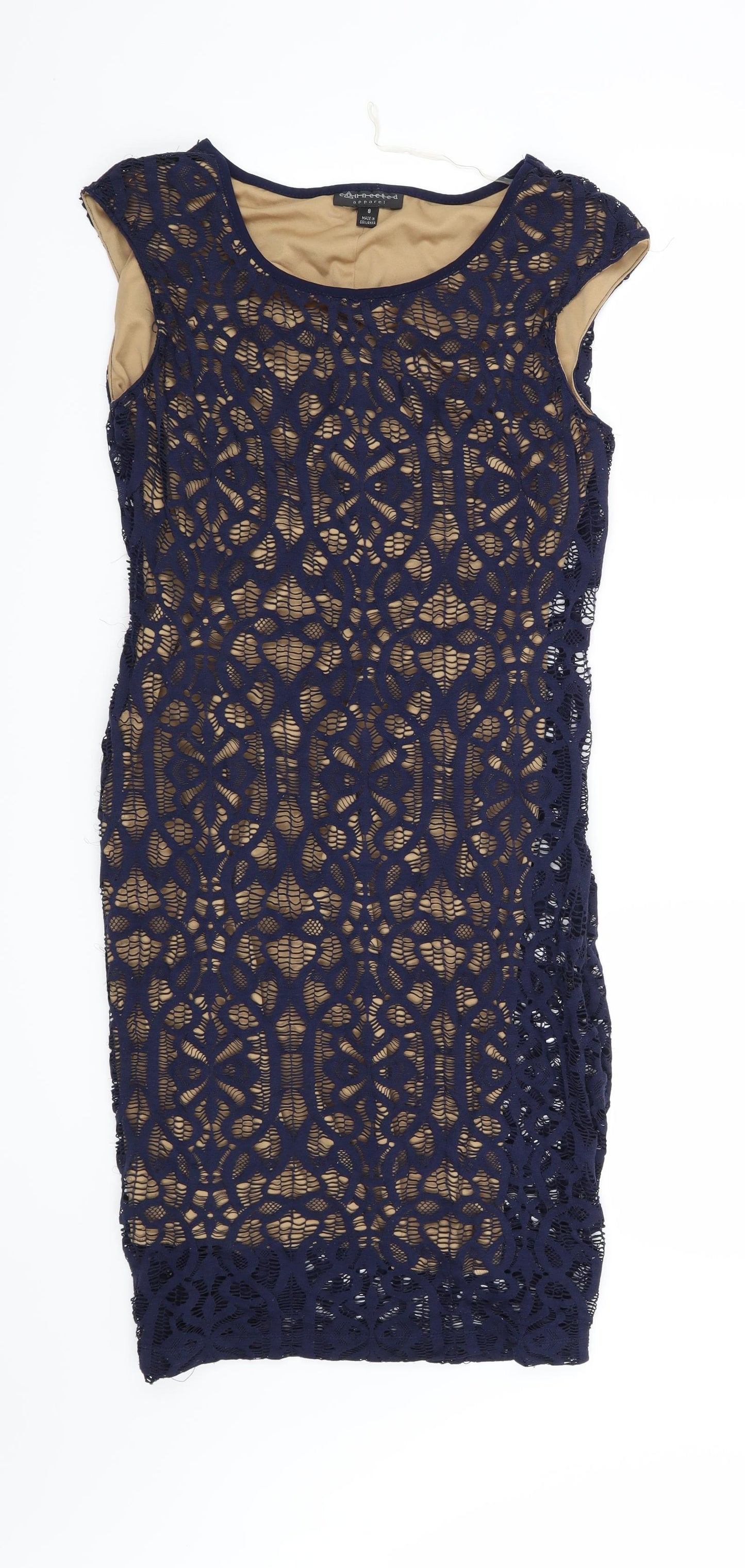 Preworn Womens Blue Floral  Shift  Size 8