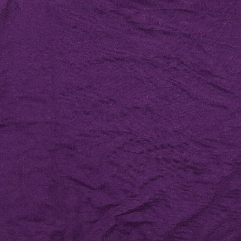 Zara Mens Purple   Henley Jumper Size M
