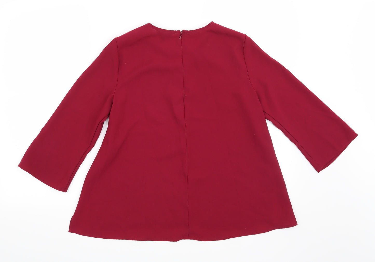 Topshop Womens Red   Basic Blouse Size 8