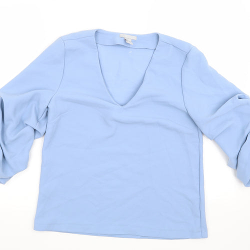H&M Womens Blue   Basic Blouse Size 6