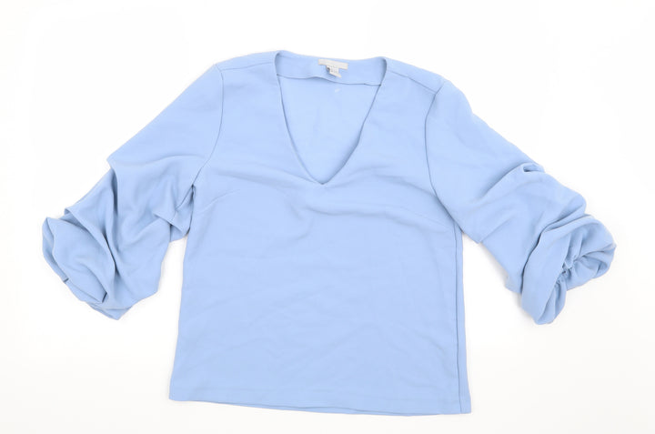H&M Womens Blue Basic Blouse Size 6