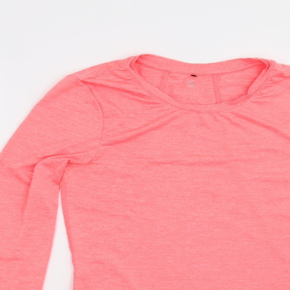 New Look Womens Pink Striped  Basic T-Shirt Size S