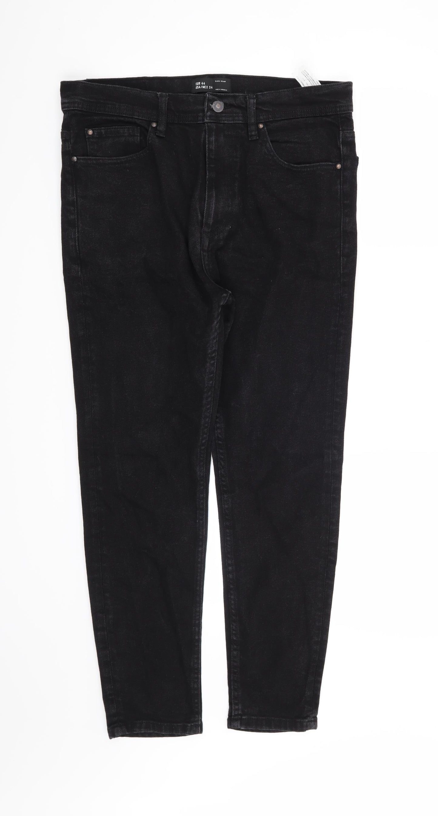 Zara Mens Black   Straight Jeans Size S L27 in