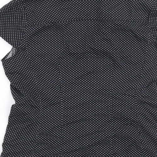 New York & Company Womens Black Polka Dot  Basic Blouse Size M