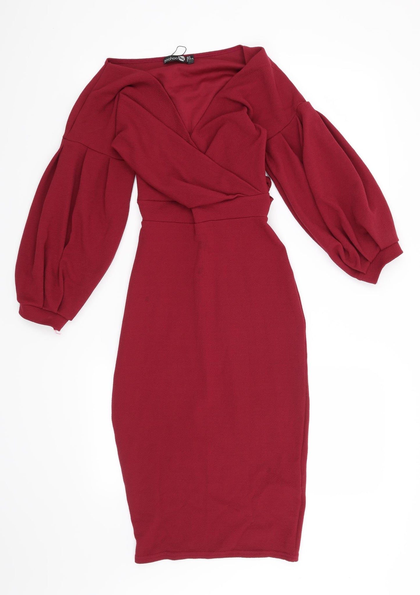Boohoo Womens Red   Sheath  Size 8