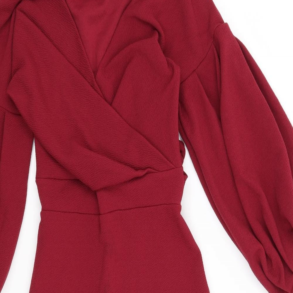 Boohoo Womens Red   Sheath  Size 8