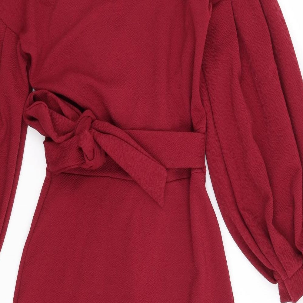 Boohoo Womens Red   Sheath  Size 8
