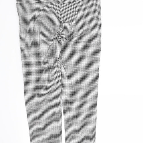 Zara Womens Black Houndstooth  Trousers  Size M L26 in