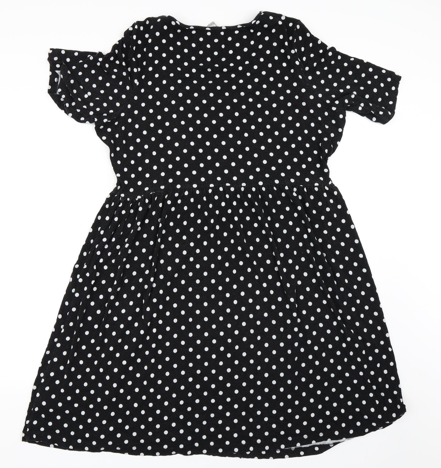 Marks and Spencer Womens Black Polka Dot  Skater Dress  Size 20