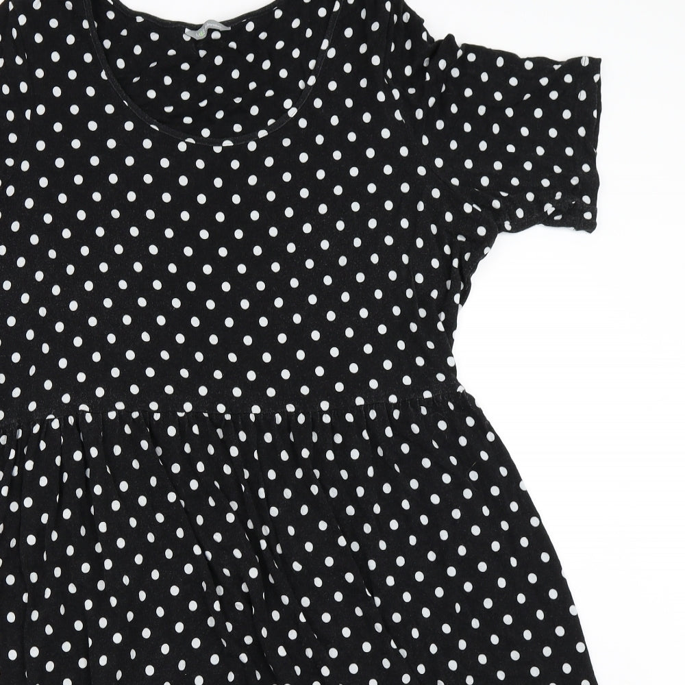 Marks and Spencer Womens Black Polka Dot  Skater Dress  Size 20