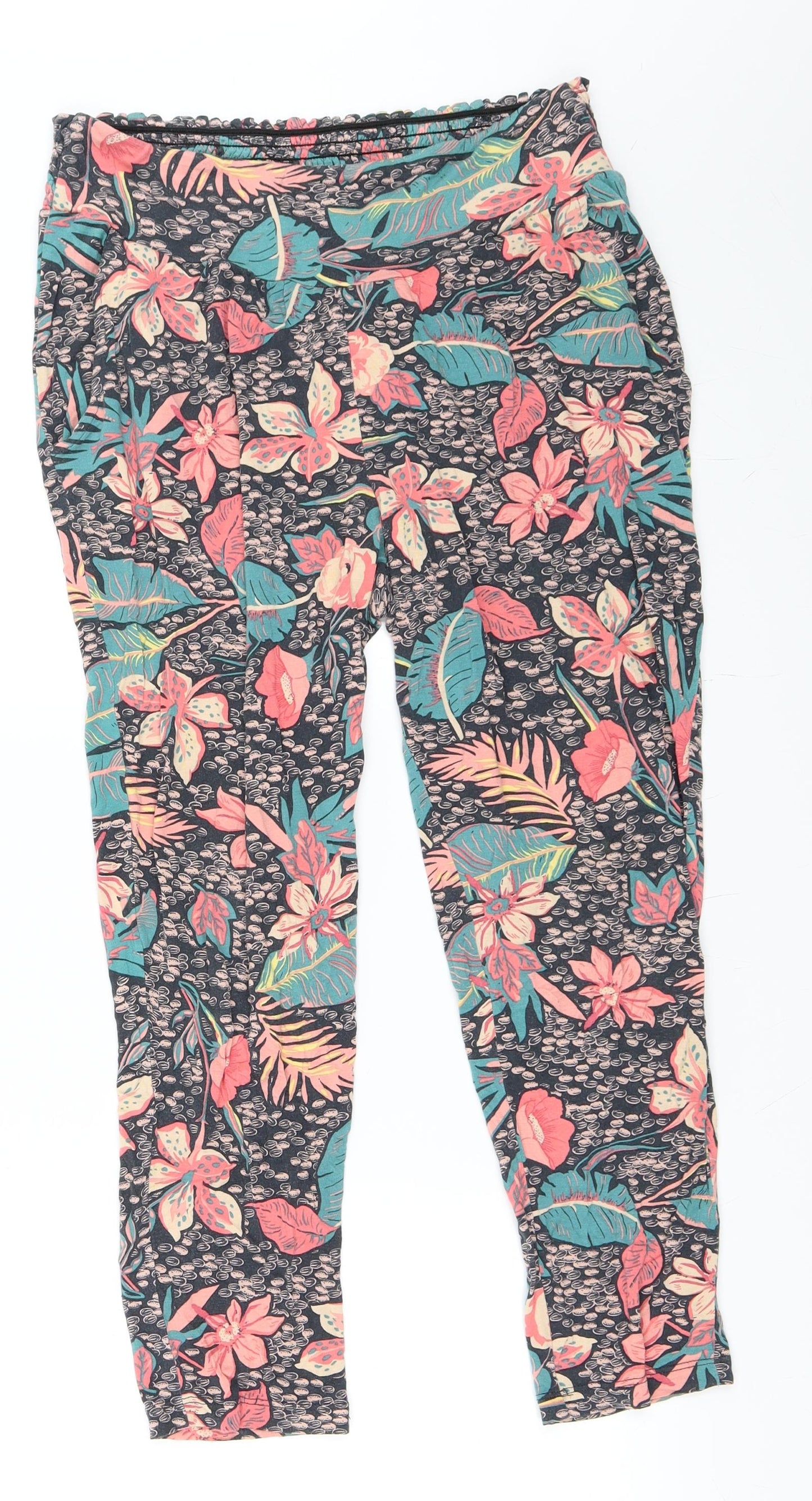 Chiemsee Womens Grey Floral  Harem Trousers Size 14