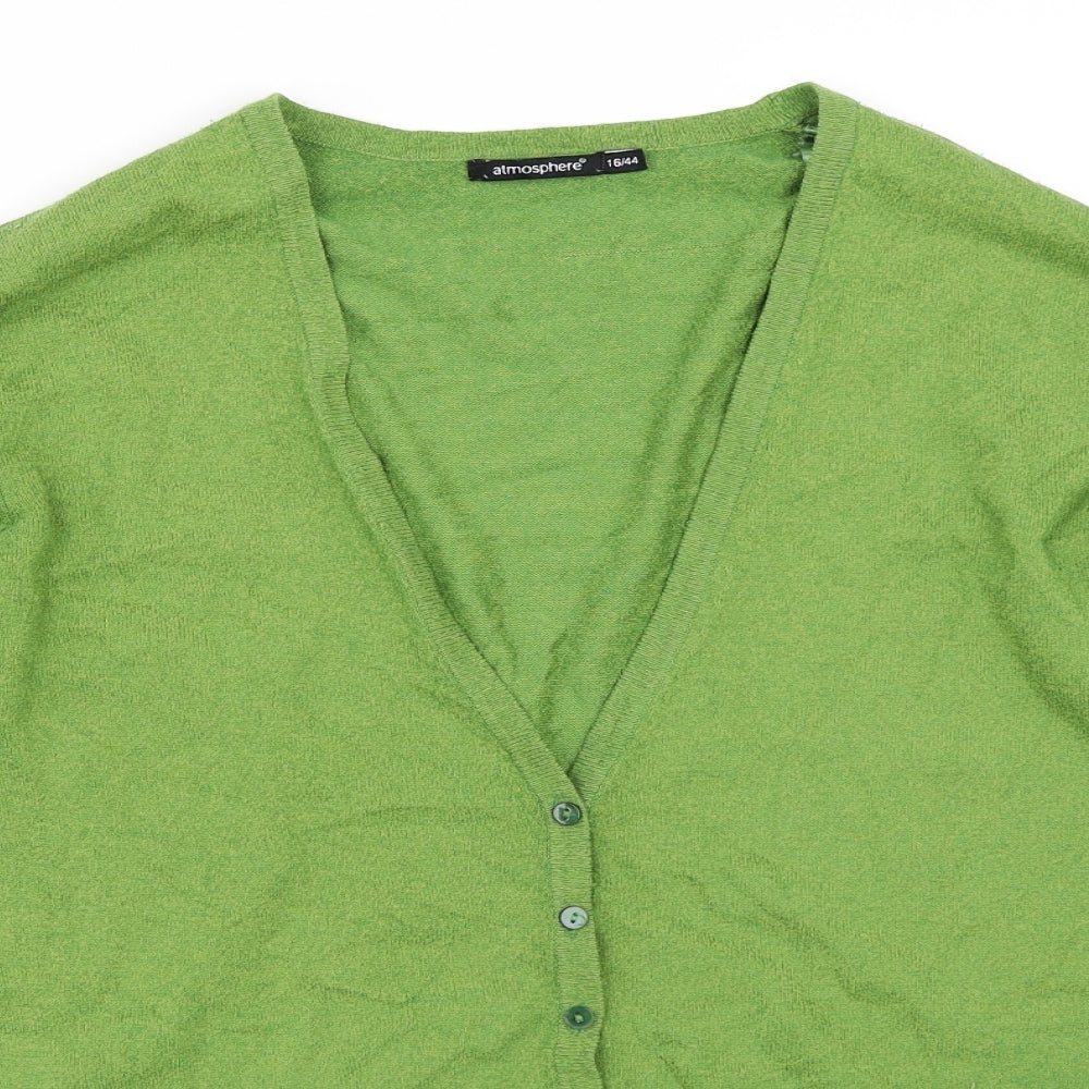 Atmosphere Womens Green   Cardigan Jumper Size 16