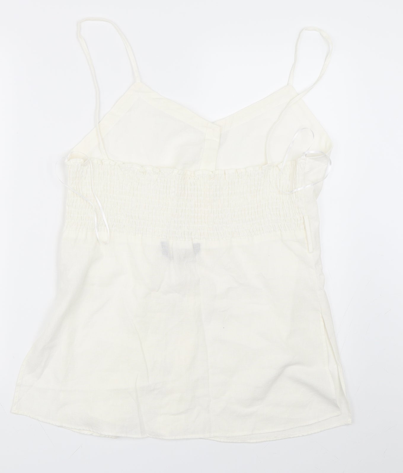 Zara Womens Ivory   Basic Button-Up Size L