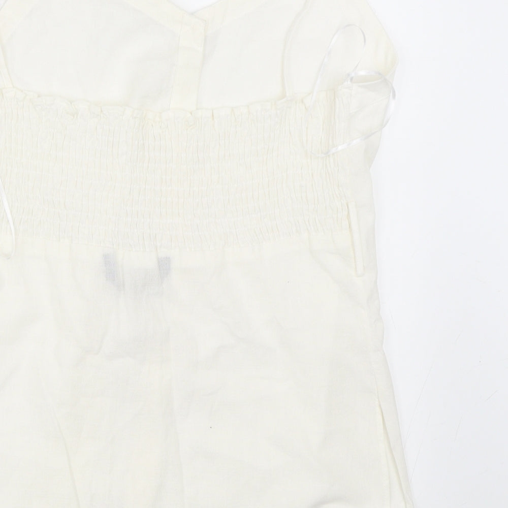 Zara Womens Ivory   Basic Button-Up Size L