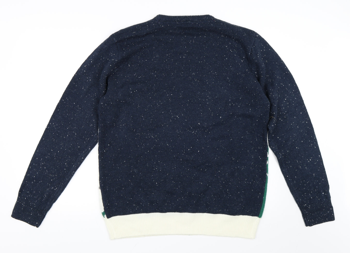Matalan Mens Blue   Pullover Jumper Size L  - Santa Christmas Jumper