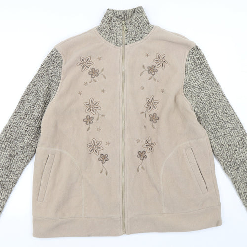 Affections Womens Beige   Jacket  Size L  - Fleece