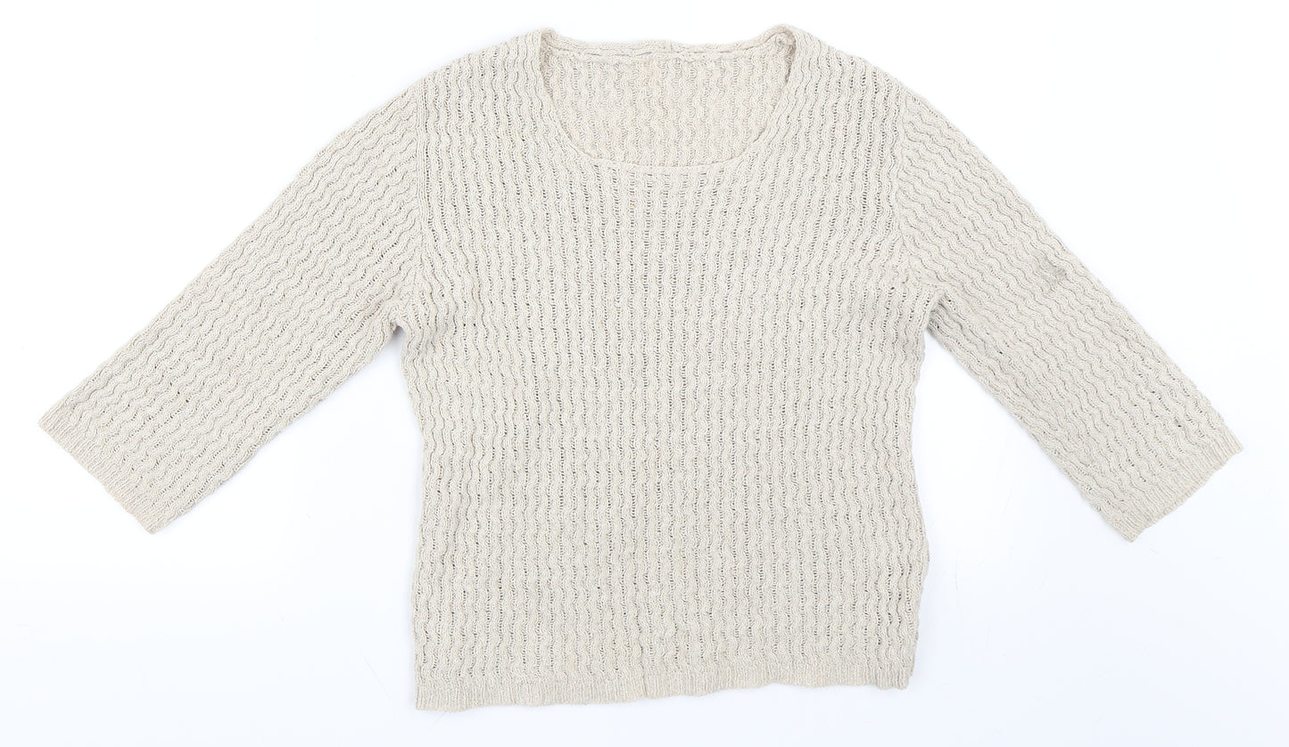 Preworn Womens Beige   Pullover Jumper Size 12