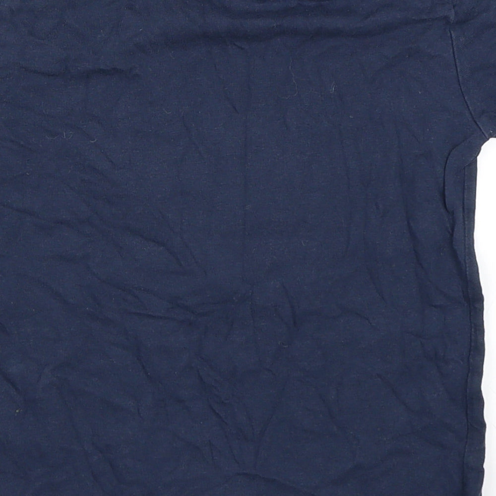 H&M Boys Blue   Basic T-Shirt Size 4-5 Years  - change the world