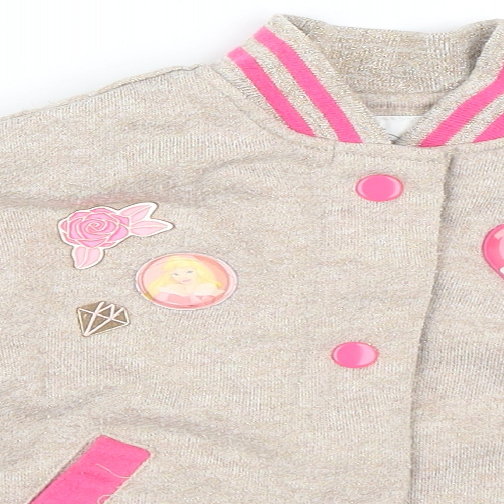 Disney Girls Beige   Varsity Jacket Jacket Size 3 Years  - Disney Princess