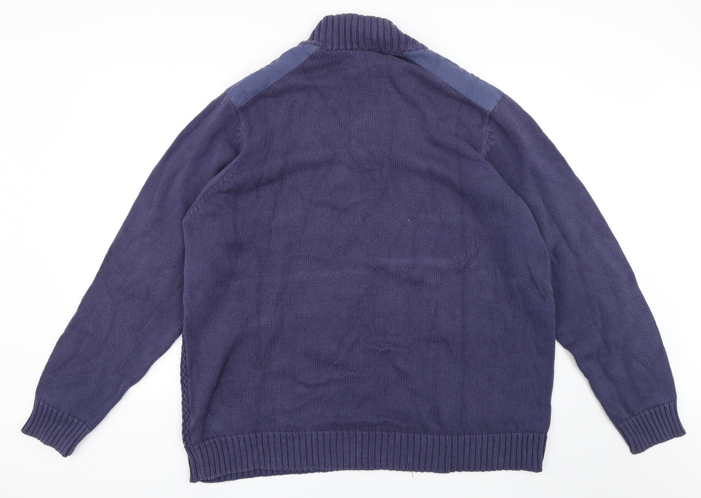 George Mens Blue   Henley Jumper Size 2XL
