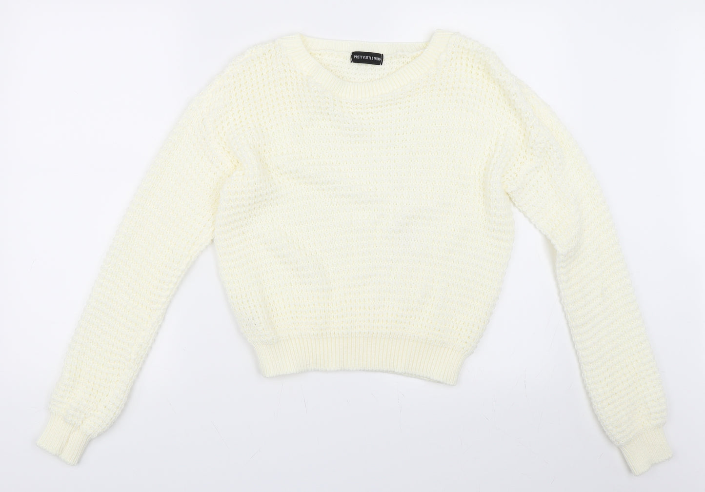PRETTYLITTLETHING Womens Ivory   Pullover Jumper Size M