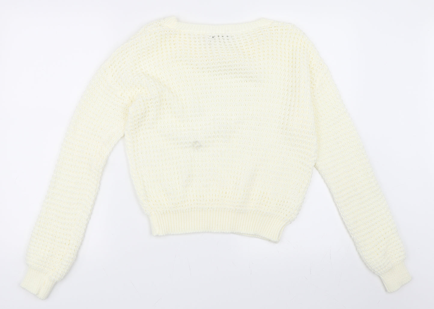 PRETTYLITTLETHING Womens Ivory   Pullover Jumper Size M
