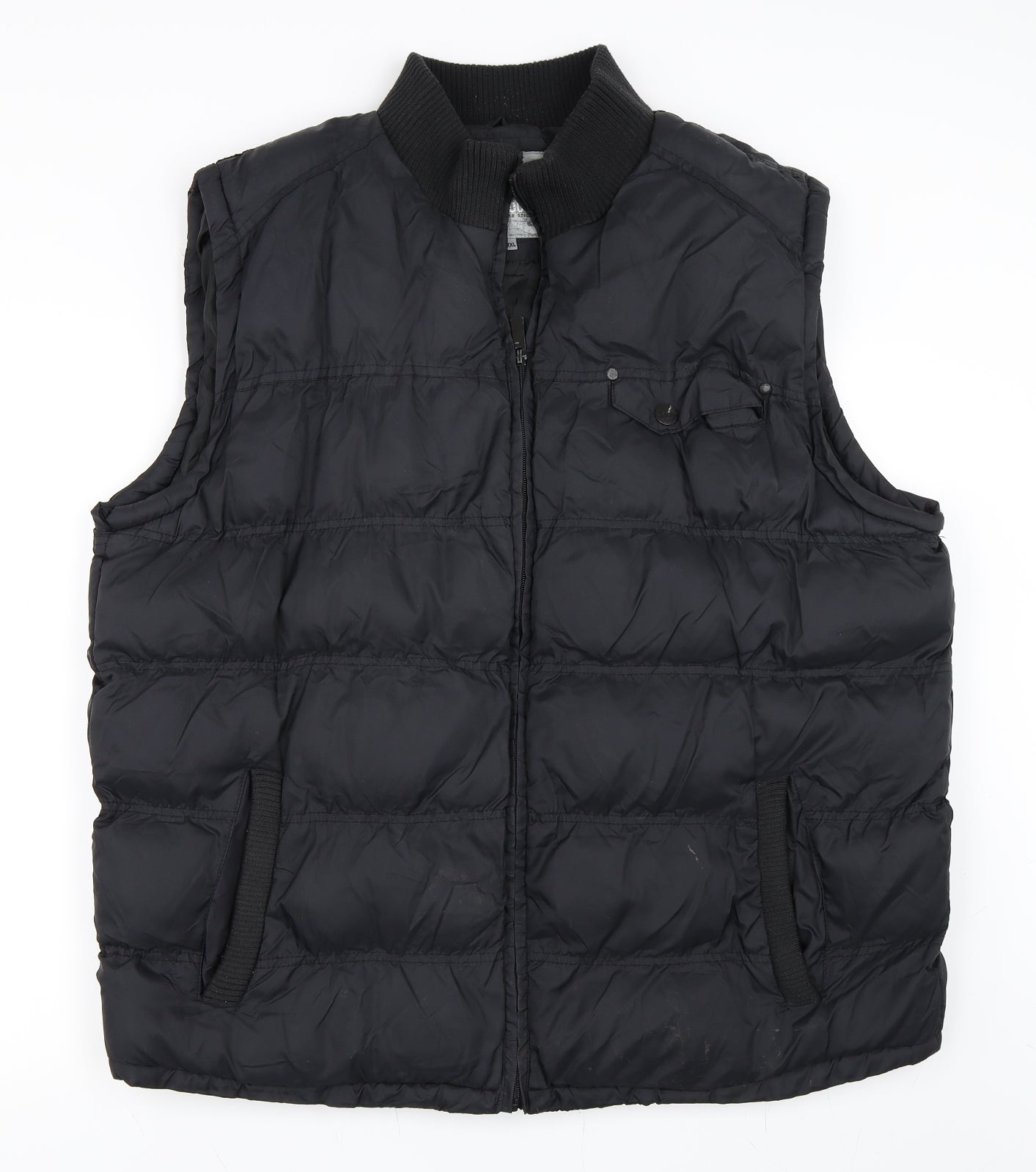 Peacocks Mens Black   Gilet Jacket Size 2XL