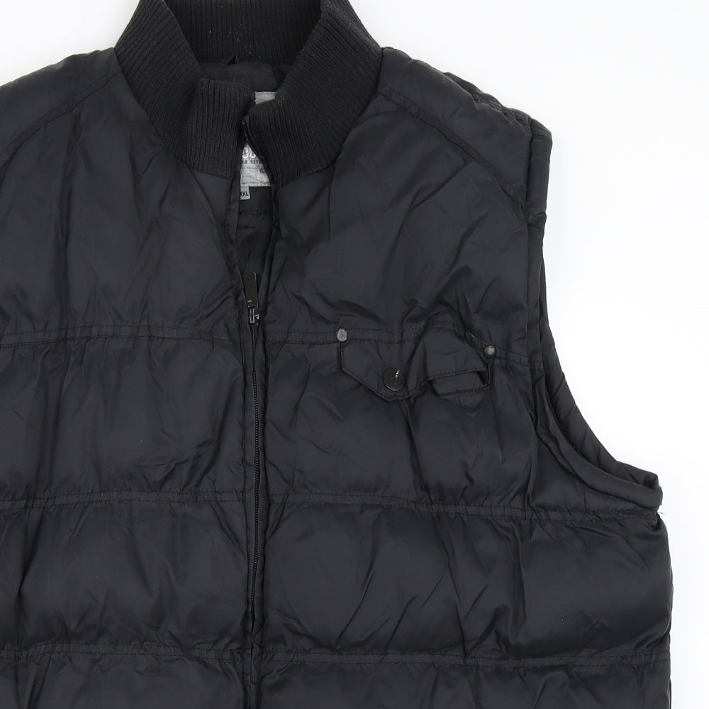 Peacocks Mens Black   Gilet Jacket Size 2XL