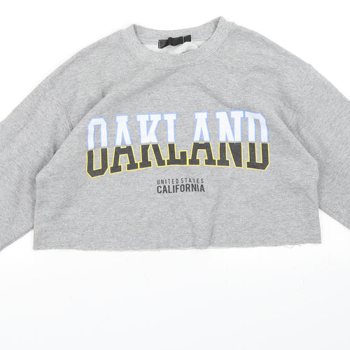 Missguided Womens Grey   Pullover Sweatshirt Size S
