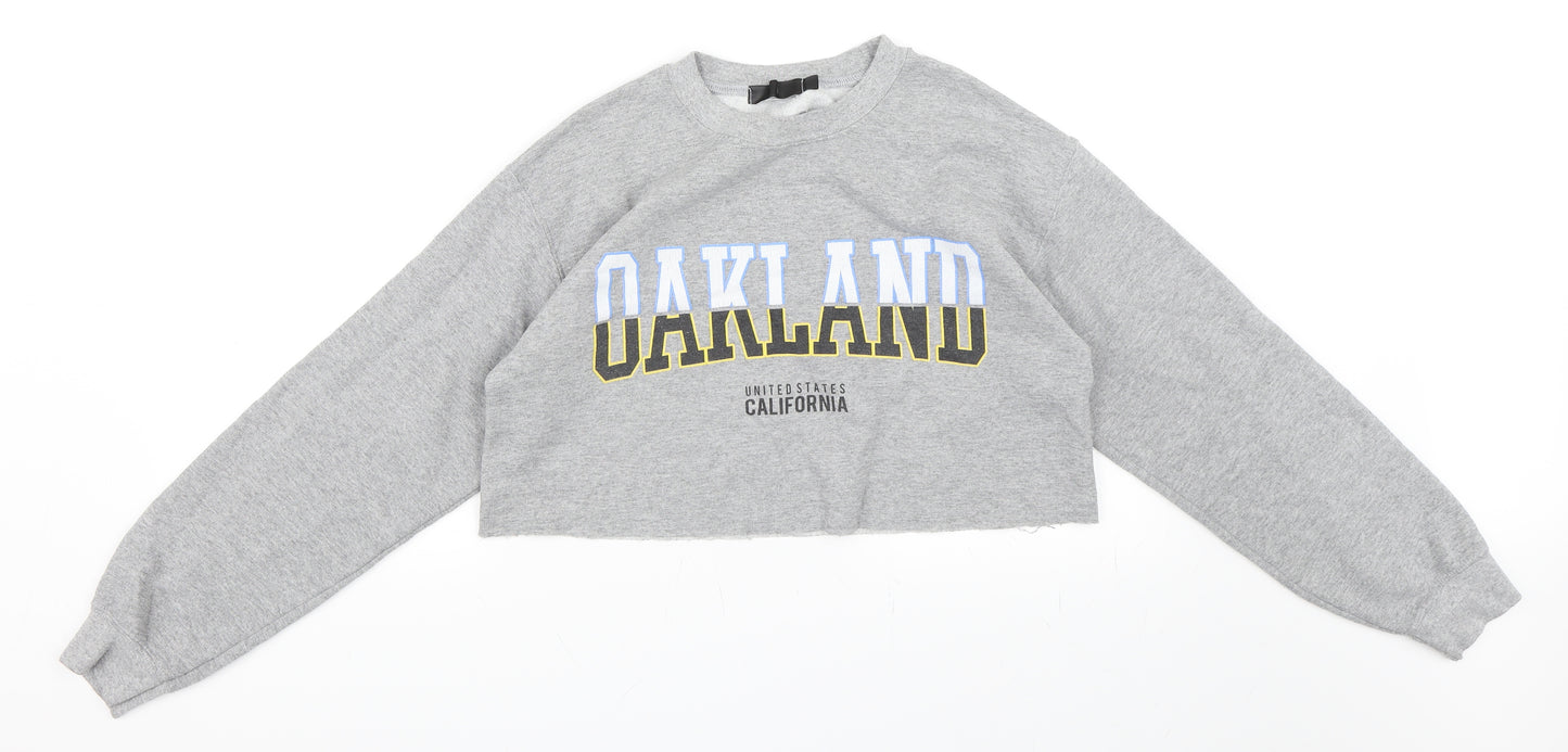 Missguided Womens Grey   Pullover Sweatshirt Size S