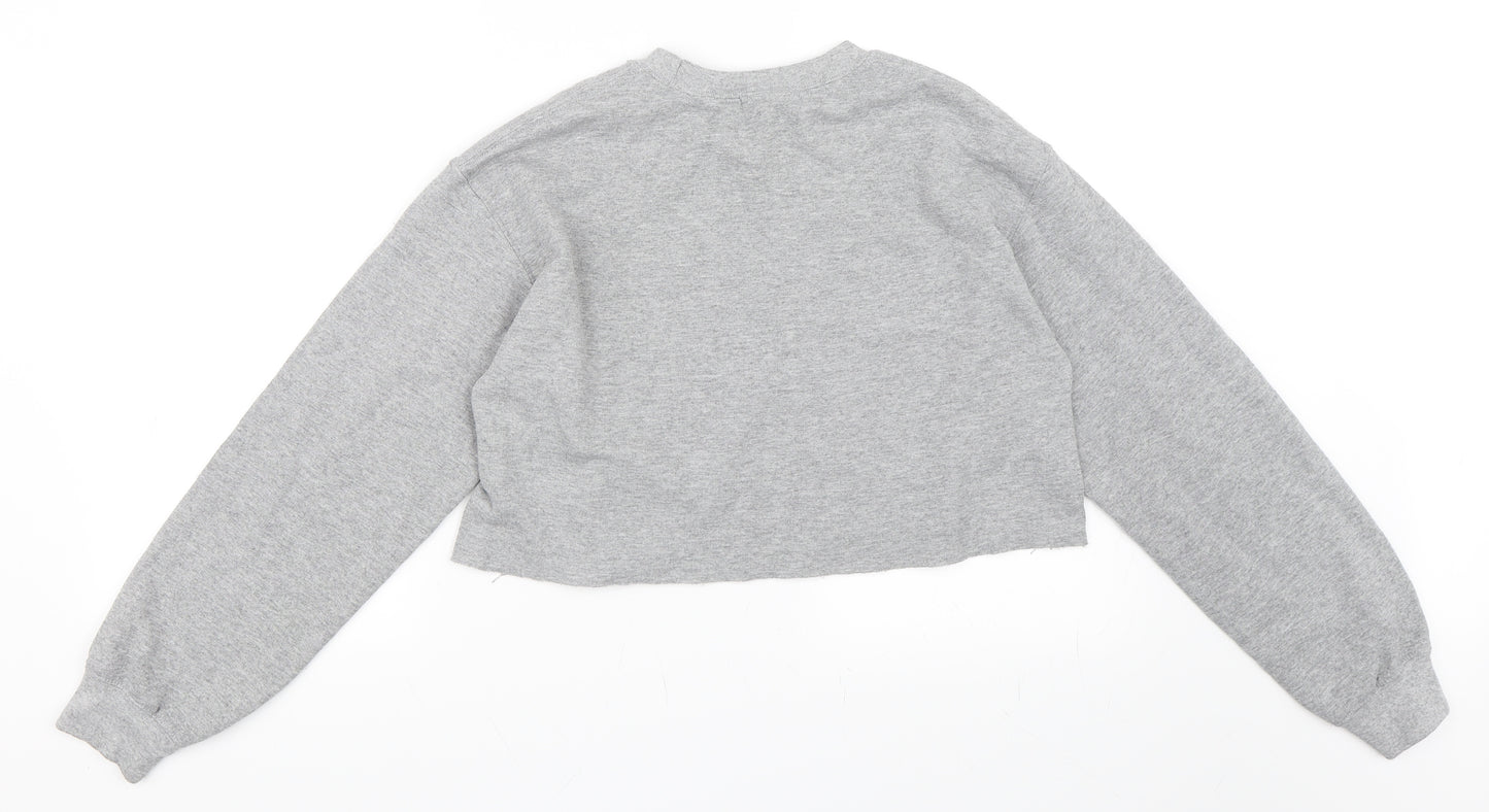 Missguided Womens Grey   Pullover Sweatshirt Size S