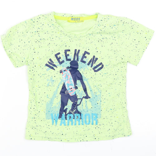 MSBB Boys Green   Basic T-Shirt Size 4 Years  - Weekend warrior