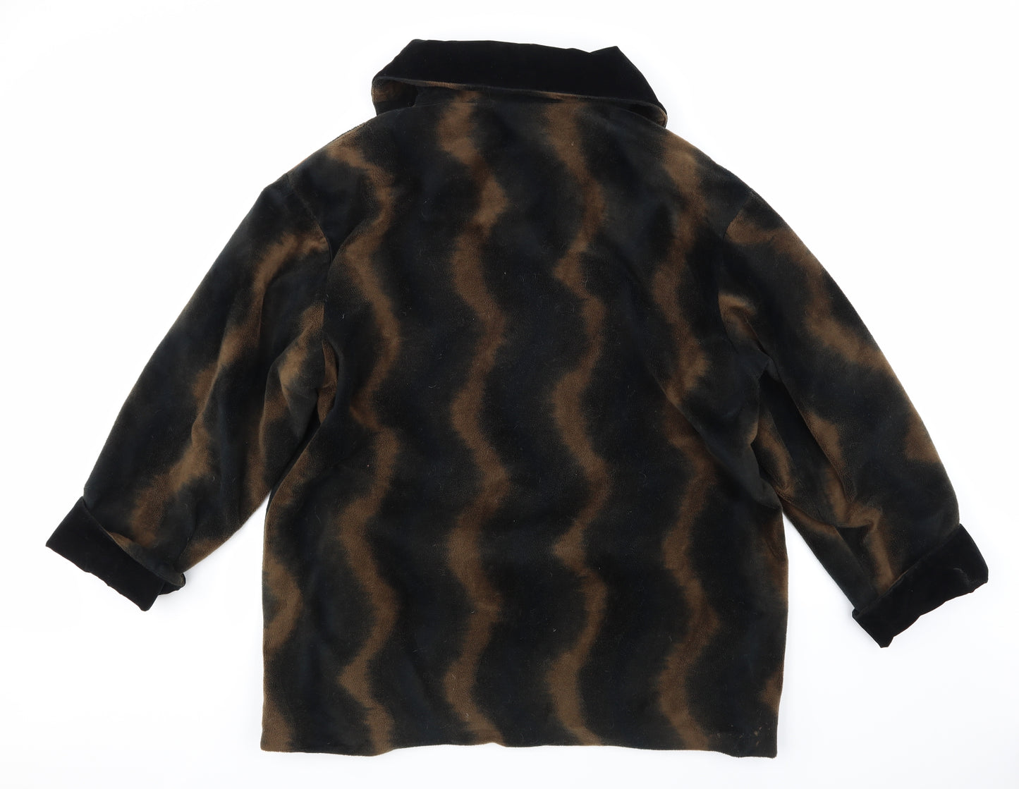 Thomas Marshall Womens Black  Fleece Jacket Coat Size L