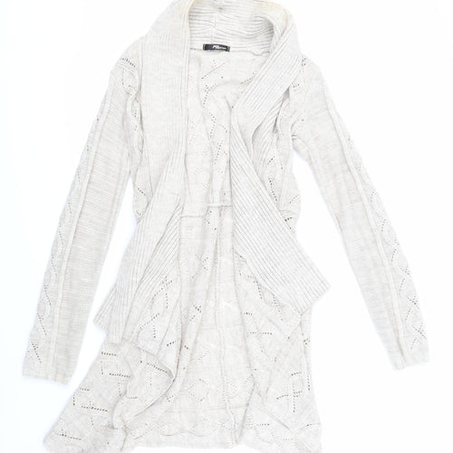 Jane Norman Womens Beige  Knit Cardigan Jumper Size 10