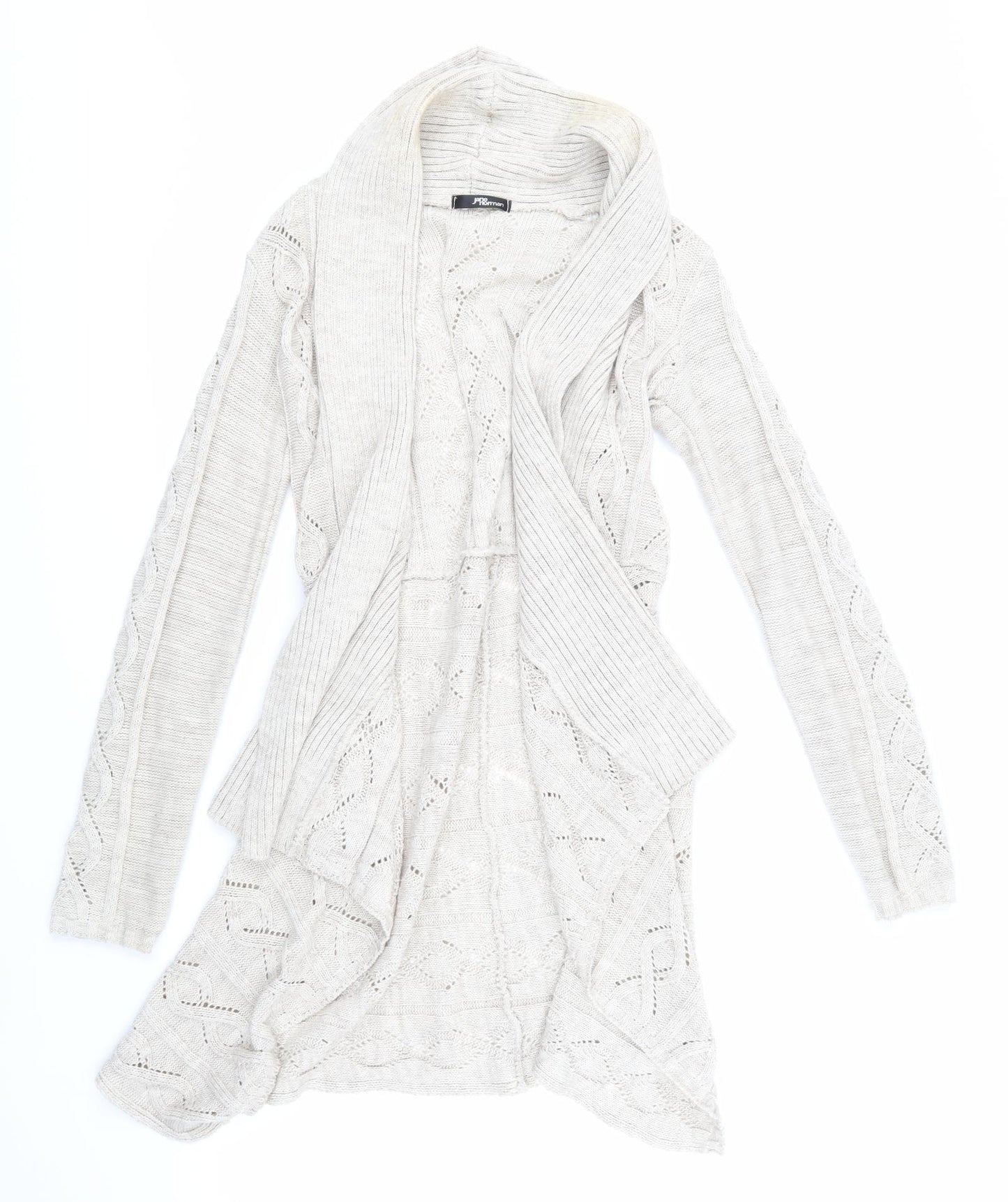 Jane Norman Womens Beige  Knit Cardigan Jumper Size 10