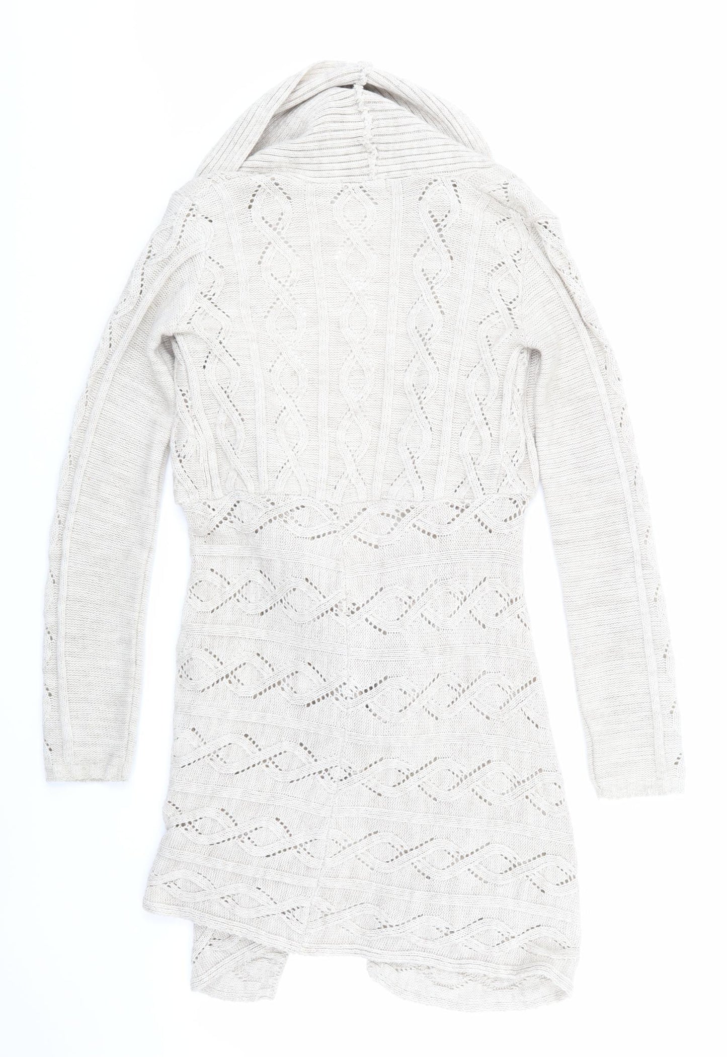 Jane Norman Womens Beige  Knit Cardigan Jumper Size 10