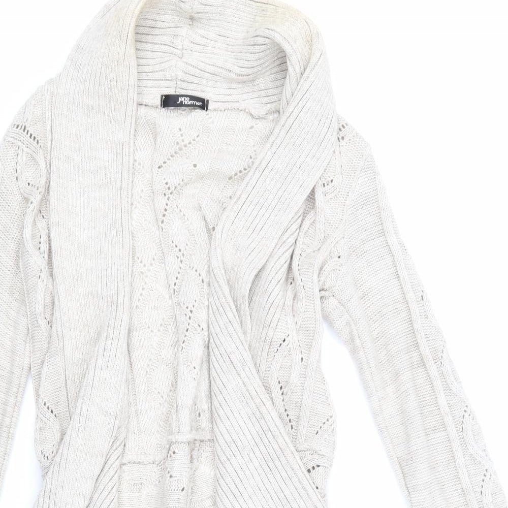 Jane Norman Womens Beige  Knit Cardigan Jumper Size 10