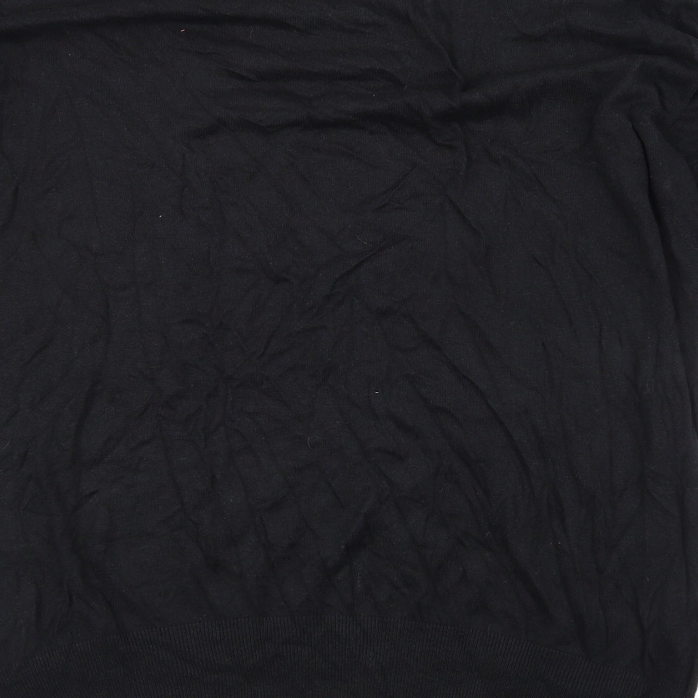 Klass Collection Womens Black  Knit Pullover Jumper Size 2XL