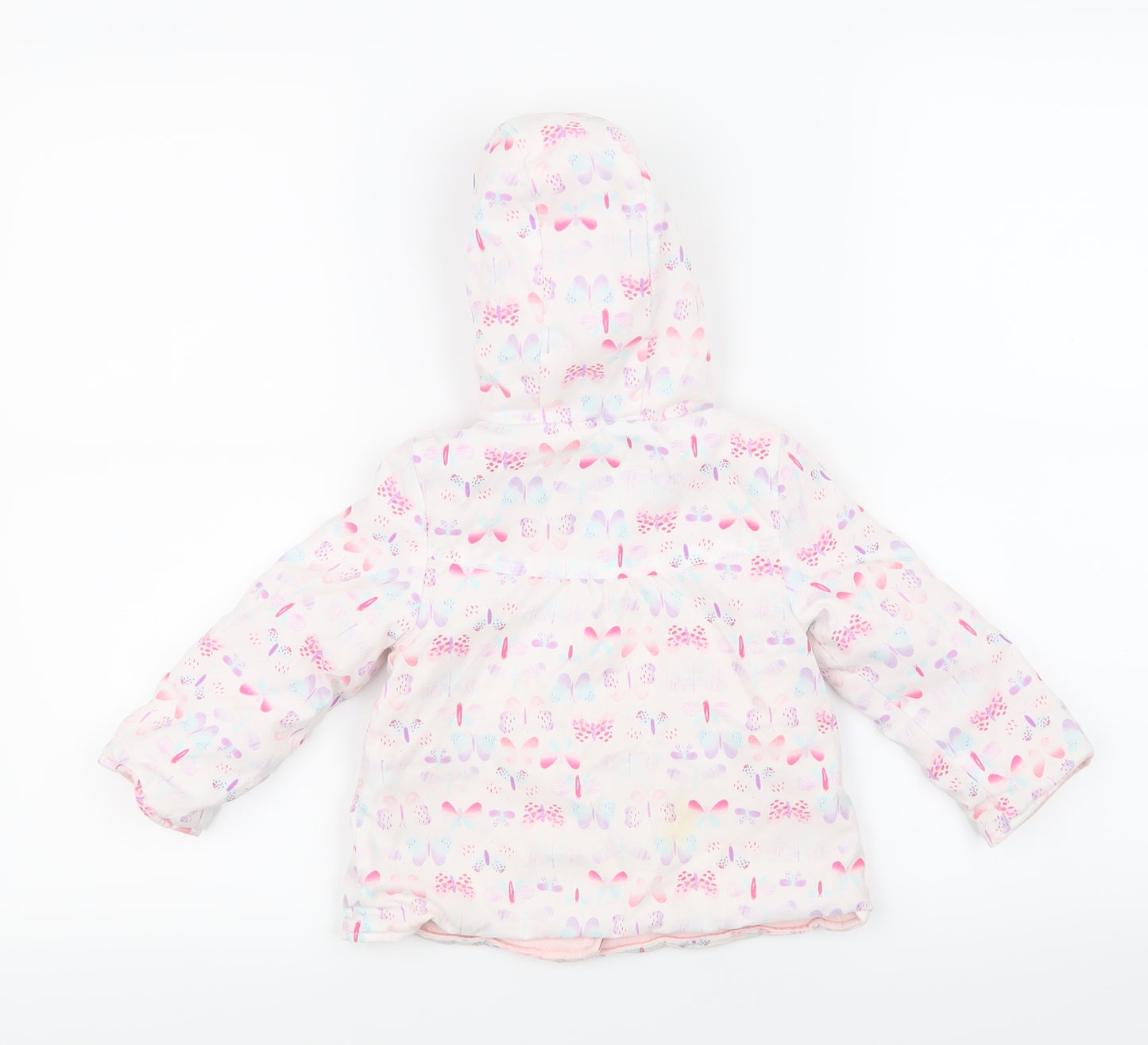 George Girls White   Jacket Coat Size 9-12 Months