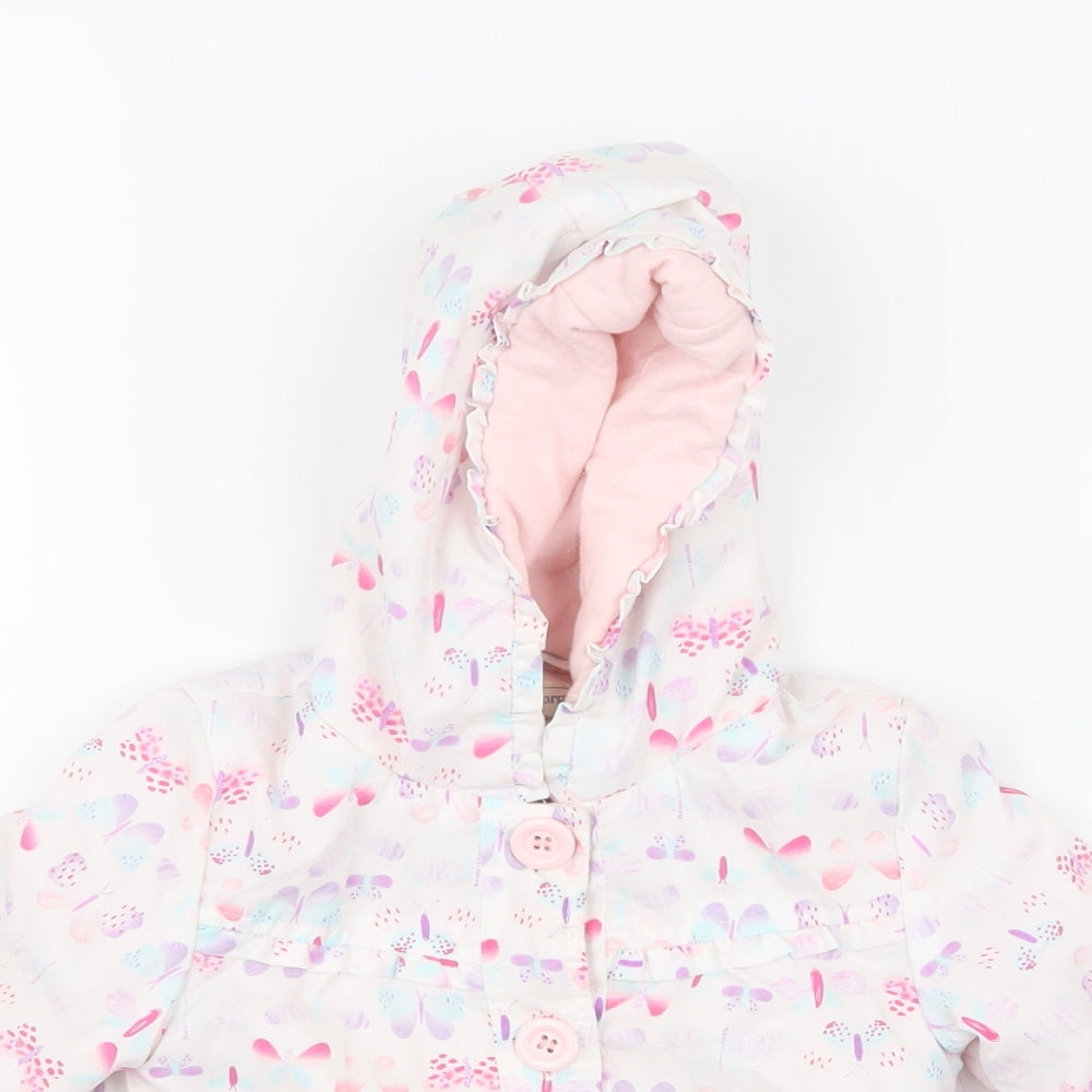 George Girls White   Jacket Coat Size 9-12 Months